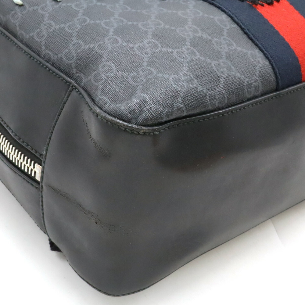 Gucci Leather Supreme Cat Backpack Patch Black Gg… - image 3